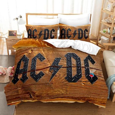 Bettbezug ACDC Rockband Kissenbezug 80 x 80 cm Bettwasche Set 135x200 200x200 OL