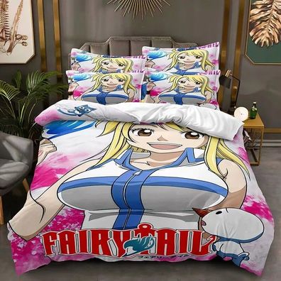 Anpassbar Bettwasche Set 07 Manga Fairy Tail Bettbezug + Kissenbezuge - OL