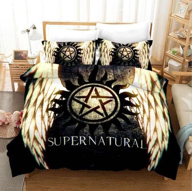 2-4tlg Bettwasche Set Supernatural Bettbezug 135x200 200x200 Kissenbezug OL