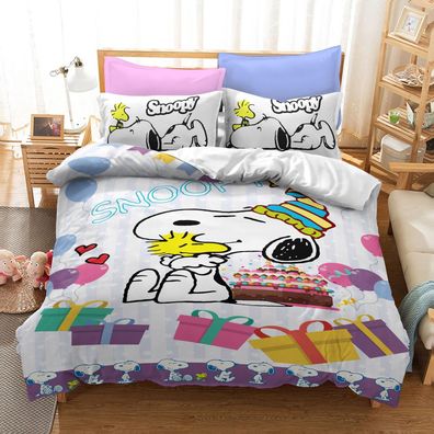 2tlg 3tlg SNOOPY Bettwasche Set Kinder Bettbezug Kissenbezug 135x200|200x200 OL
