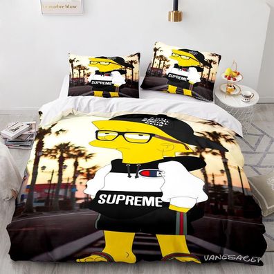 Simpson Bettbezug 80x80 CM Kissenbezug Bettwasche Set 135x200 200x200 220x240 OL