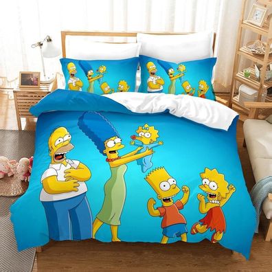 Simpson Bettbezug 80x80 CM Kissenbezug Bettwasche Set 135x200 200x200 220x240 OL