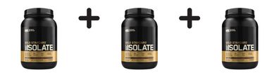 3 x Optimum Nutrition 100% Whey Gold Isolate (2.05lbs) Chocolate