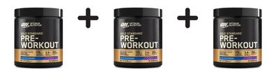 3 x Optimum Nutrition Gold Standard Pre-Workout (330g) Blue Raspberry