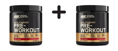 2 x Optimum Nutrition Gold Standard Pre-Workout (330g) Fruit Punch