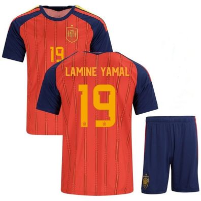 Spanien Fußball Trikot WM 2026 Heimtrikot Set für Kinder Lamine Yamal 19