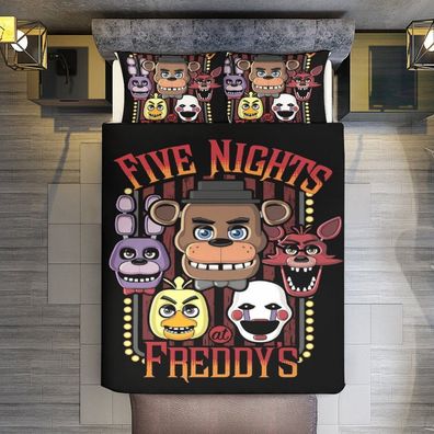 Five Nights at Freddy"s FNAF Bettwasche Set -05 Name Hinzufugbar Bettdeckenbezug