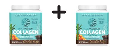 2 x Sunwarrior Collagen Building Protein Peptides (500g) Chocolate Fudge