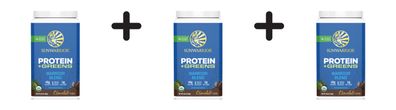 3 x Sunwarrior Warrior Blend + Greens Organic (750g) Chocolate