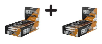 2 x Weider 60% Protein Bar (24x45g) Salted Peanut-Caramel