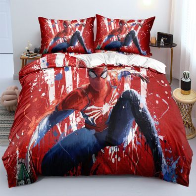 Marvel Spiderman02 Bettbezug Bettwasche Set 135x200 200x200 Kissenbezuge 80x80