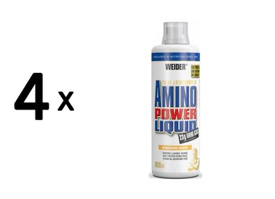 4 x Weider Amino Power Liquid (1000ml) Mandarine