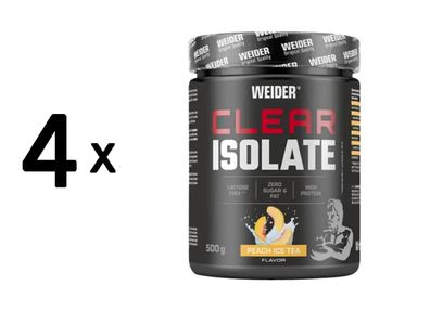 4 x Weider Clear Isolate (500g) Peach Ice Tea