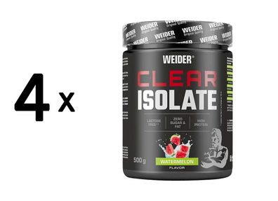 4 x Weider Clear Isolate (500g) Watermelon