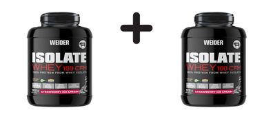 2 x Weider Isolate Whey 100 CFM (908g) Strawberry Ice Cream
