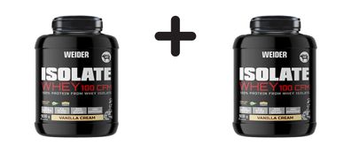 2 x Weider Isolate Whey 100 CFM (908g) Vanilla Cream