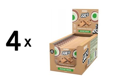 4 x Weider Joes Filled Protein Cookie (12x60g) Hazelnut Nougat