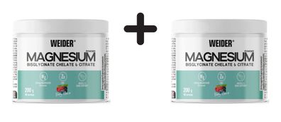 2 x Weider Magnesium Powder (200g) Berry