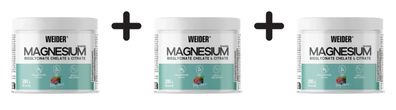 3 x Weider Magnesium Powder (200g) Berry