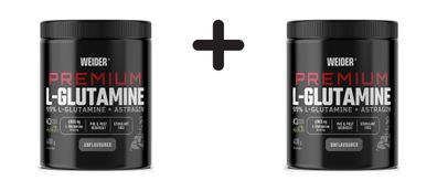 2 x Weider Premium L-Glutamine + AstraGin (400g)
