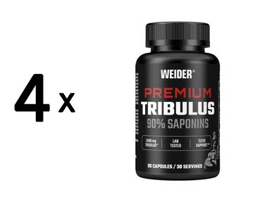4 x Weider Premium Tribulus (90 Caps)