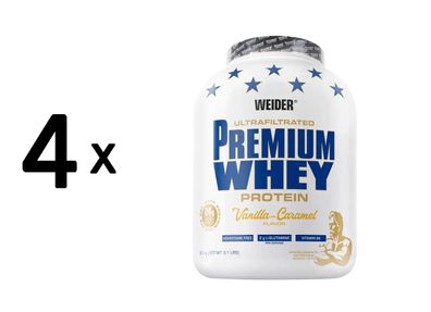 4 x Weider Premium Whey (2300g) Vanilla-Caramel