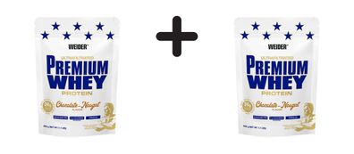 2 x Weider Premium Whey (500g) Chocolate-Nougat