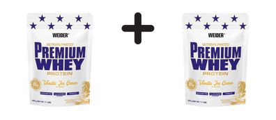 2 x Weider Premium Whey (500g) Vanilla Ice Cream