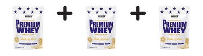 3 x Weider Premium Whey (500g) Vanilla Ice Cream