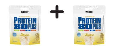 2 x Weider Protein 80 Plus (2000g) Banana