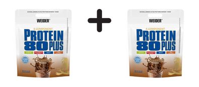 2 x Weider Protein 80 Plus (2000g) Chocolate