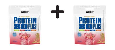 2 x Weider Protein 80 Plus (2000g) Strawberry
