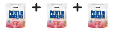 3 x Weider Protein 80 Plus (2000g) Strawberry
