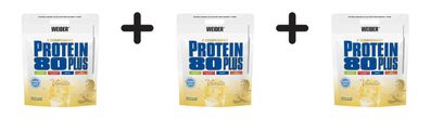 3 x Weider Protein 80 Plus (2000g) Vanilla