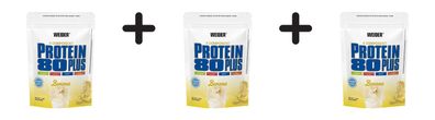 3 x Weider Protein 80 Plus (500g) Banana