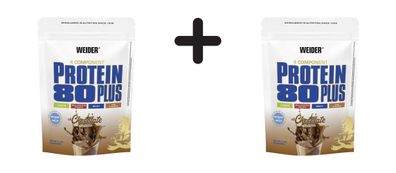 2 x Weider Protein 80 Plus (500g) Chocolate