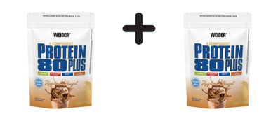 2 x Weider Protein 80 Plus (500g) Hazelnut-Nougat