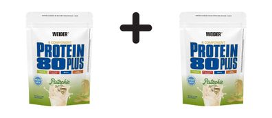 2 x Weider Protein 80 Plus (500g) Pistachio