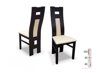 Massivholz STUHL Esszimmerstuhl Designer LEDER STUHL STÜHLE Esszimmerstühle K41B