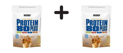 2 x Weider Protein 80 Plus (500g) Toffee-Caramel