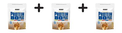 3 x Weider Protein 80 Plus (500g) Toffee-Caramel