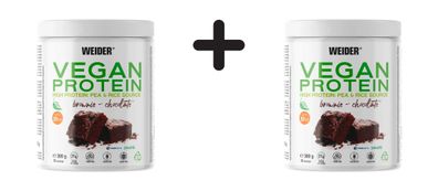 2 x Weider Vegan Protein (300g) Brownie - Chocolate
