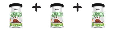3 x Weider Vegan Protein (750g) Brownie - Chocolate