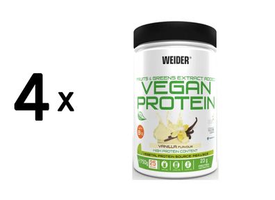 4 x Weider Vegan Protein (750g) Vanilla