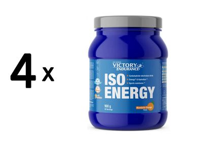 4 x Weider Victory Endurance Iso Energy (900g) Mandarin-Orange