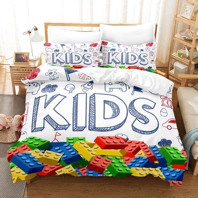 Ich liebe Blocke Bettwasche Set Kissenbezuge - Anpassbar Bettbezug 135x200