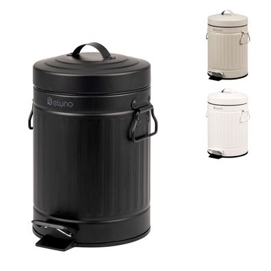 eluno Kosmetikeimer Vintage, Treteimer 3 Liter aus Metall