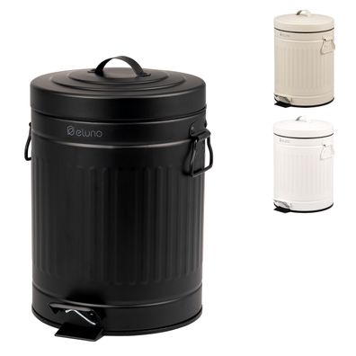 eluno Kosmetikeimer Vintage, Treteimer 5 Liter Fassungsvermögen und Metall