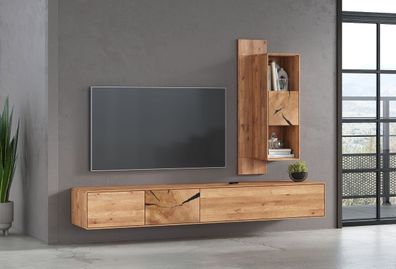 TV Kombination II 220cm "Belfast" Wildeiche massiv