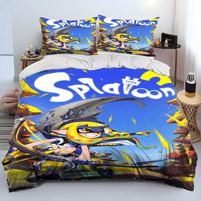 Splatoon Shooting Bettwasche Set Kissenbezuge 80x80 Anpassbar Bettbezug 135x200